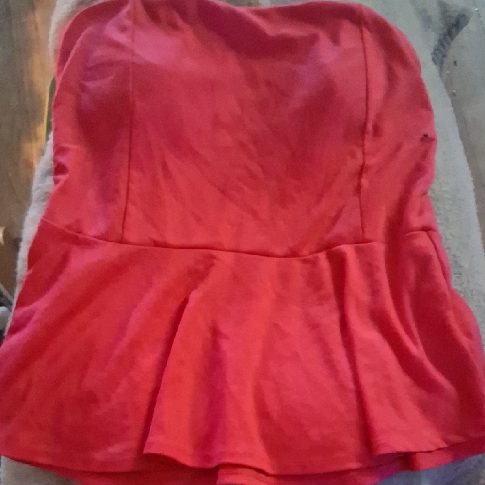 Deb Vibrant Red Strapless Blouse
